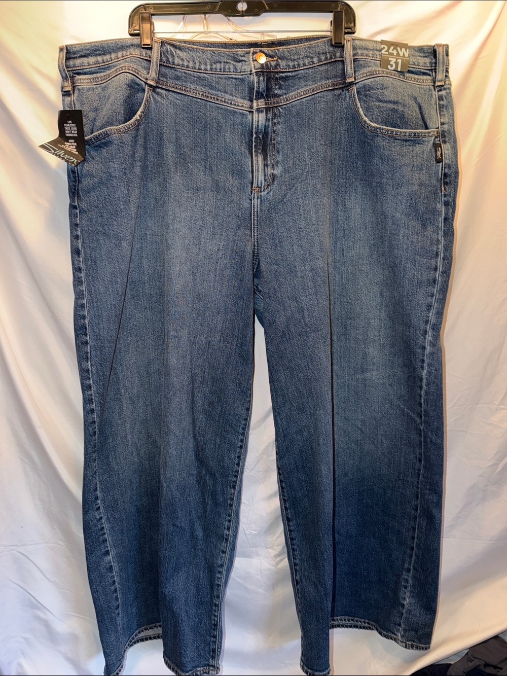 Silver Jeans, Straight-Wide Leg, Size 24, Length 31, (T4-328)